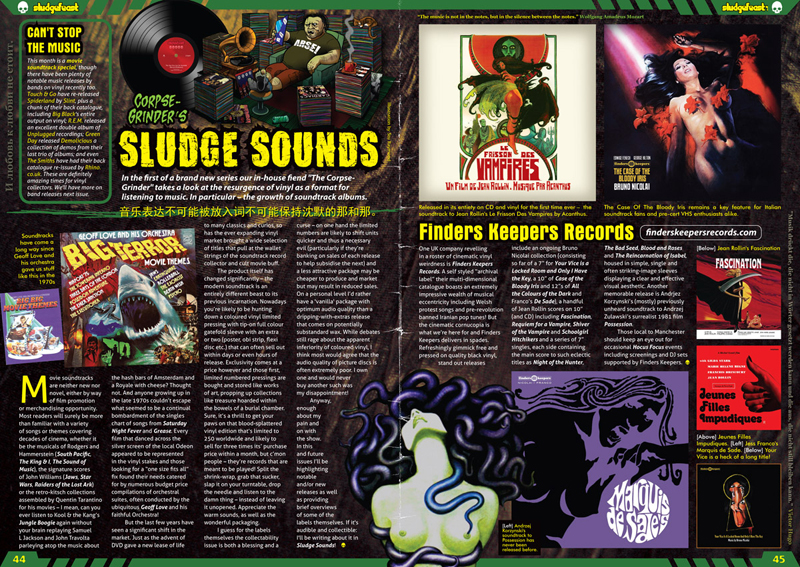Sludge Sounds in Sludgefeast issue one